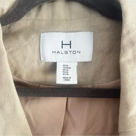 H by Halston Linen Blend Cropped Blazer Size M - Picture 2 of 10